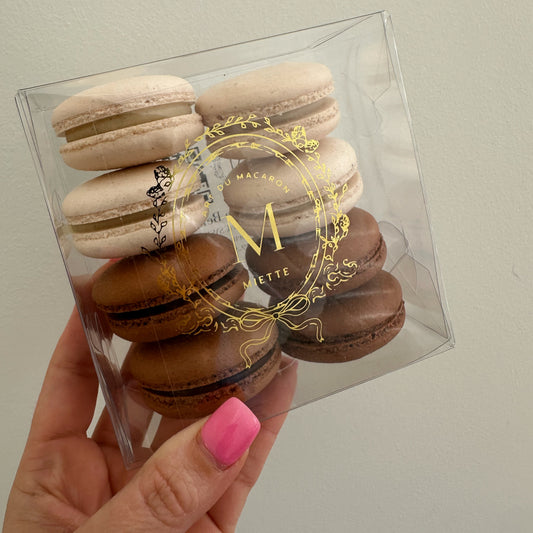 8 Macarons  - Chocolate & Vanilla Bean