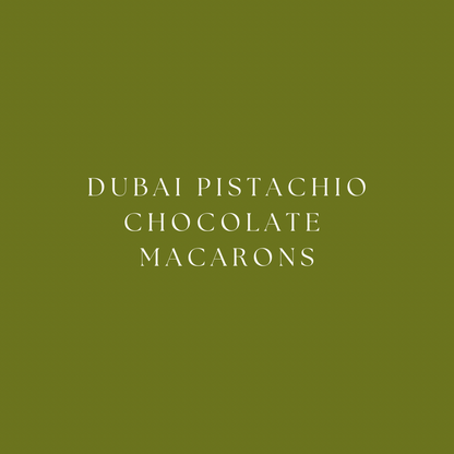 6 Pistachio Chocolate Macarons
