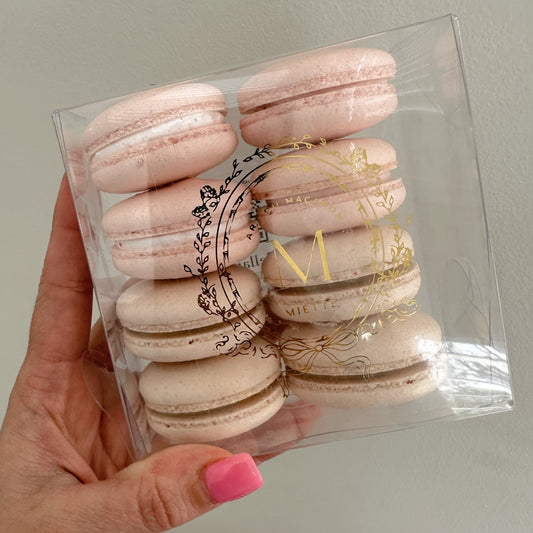 8 Macarons - Strawberry Marshmallow & Vanilla Bean
